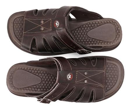 Sandália De Couro franciscana Chinelo Masculino Anatômica Antiestresse - Country-M Imagem de Sandália De Couro franciscana Chinelo Masculino Anatômica Antiestresse