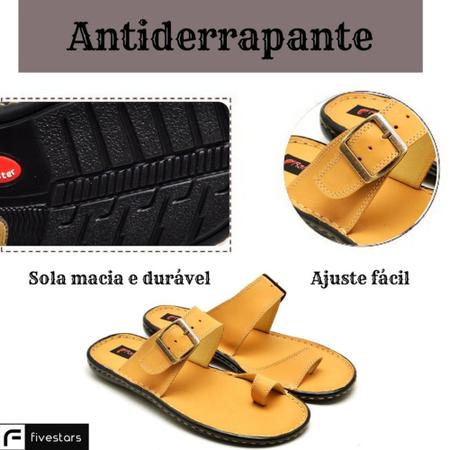 sandalia de couro nordestina masculina sola macia Fivestar