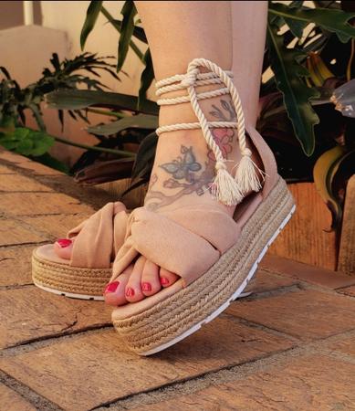 Sandalia de cheap amarrar plataforma