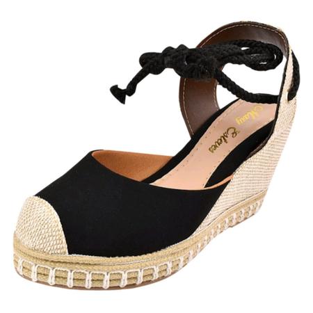 Imagem de Sandália Feminina Anabela Espadrille Plataforma de Amarrar M