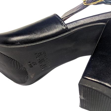 Imagem de Sandália Feminina Ankle Boot Preto Fechada Salto Alto