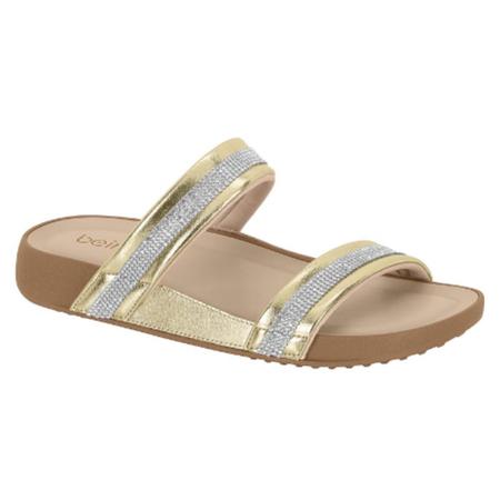 Imagem de Sandalia Feminina Beira Rio 8542100 Flatform Tiras Metalizadas