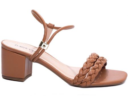 Sand lia Feminina com Salto Baixo Caramelo Torricella Sand lia