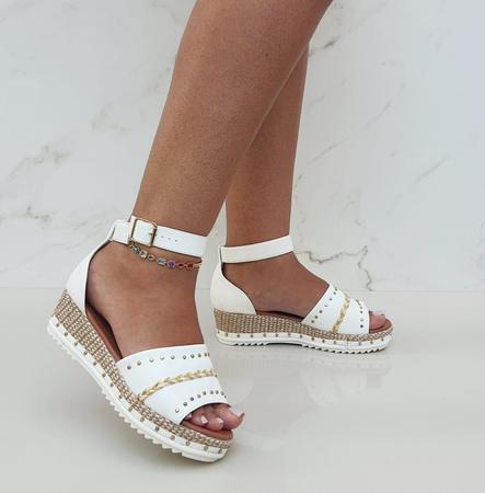 Sand lia Feminina Flatform Firezzi Branca Sobressalto Sand lia