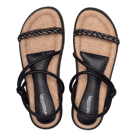 Imagem de Sandália Feminina Mississipi Flatform Pedrarias Preto