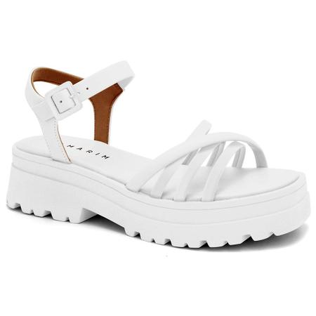 Sandália Feminina Papete Flatform Branco Ramarim 2338201-0008 Imagem de Sandália Feminina Papete Flatform Branco Ramarim 2338201-0008