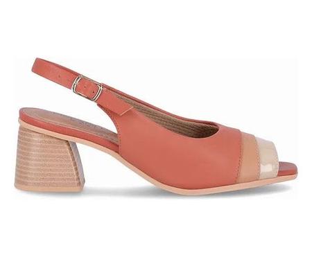 Sandalia Feminina Piccadilly Aberta Atras SaltO Quadrado Peep Toe