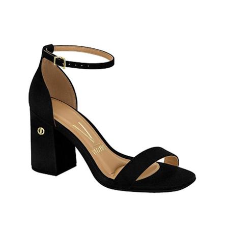 Sand lia Feminina Preta Camur a Salto Grosso Vizzano Sand lia