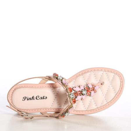 Sandália Feminina Rasteira Dakota Pink Cats Com Pedraria Imagem de Sandália Feminina Rasteira Dakota Pink Cats Com Pedraria