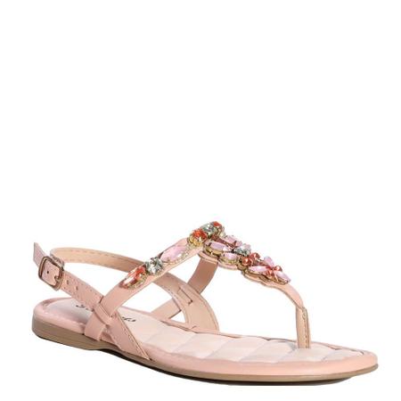 Sandália Feminina Rasteira Dakota Pink Cats Com Pedraria Imagem de Sandália Feminina Rasteira Dakota Pink Cats Com Pedraria