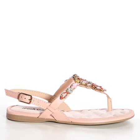 Sandália Feminina Rasteira Dakota Pink Cats Com Pedraria Imagem de Sandália Feminina Rasteira Dakota Pink Cats Com Pedraria