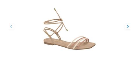 Sandalia feminina rasteira vizzano 6479.104 com amarraçao na perna Imagem de Sandalia feminina rasteira vizzano 6479.104 com amarraçao na perna
