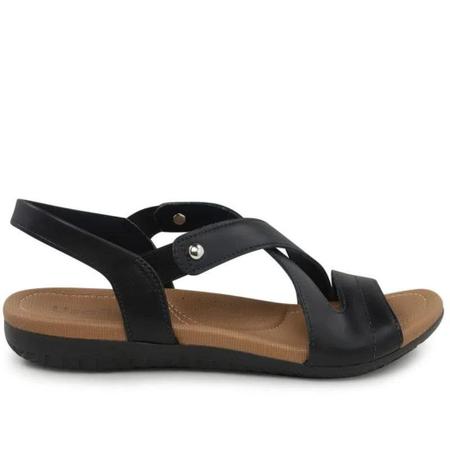 Sandália Feminina Usaflex R1804 Couro Rasteira Imagem de Sandália Feminina Usaflex R1804 Couro Rasteira