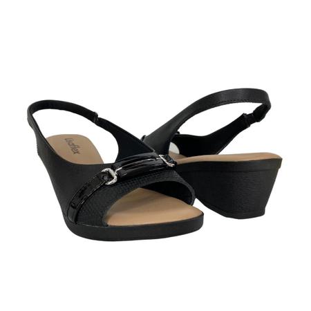 Imagem de Sandália Feminina Usaflex Slingback Salto Anabela