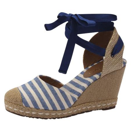 Imagem de Sandália feminina via uno espadrille ref: 421006 tecido spain-tecido rustico