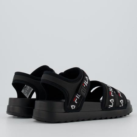 Sandalia da best sale fila preta