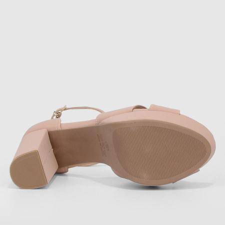 Sand lia Griffe Salto Grosso Meia Pata Feminina Sand lia