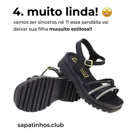 Imagem de Sandália Infantil Feminina Menina - KIT 2 PARES Tam 28 ao 34