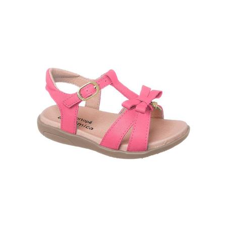 Sandália Infantil Feminina Ortopé Autêntica Couro com Laço Pink Imagem de Sandália Infantil Feminina Ortopé Autêntica Couro com Laço Pink