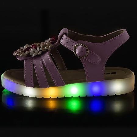 Sandalia infantil com hotsell luz de led