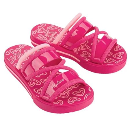 CHINELO DISNEY 22480 BABUCH LULUCA SHINE COMFORT PRETO ROSA