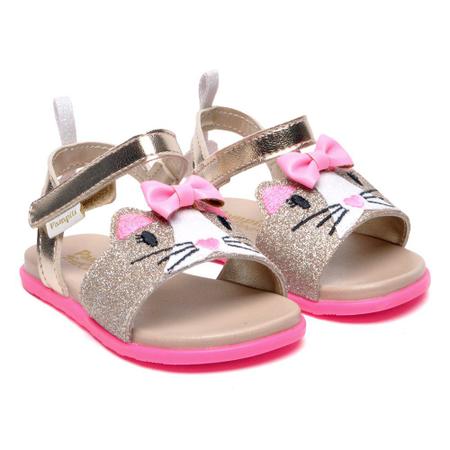 Sand lia Infantil Pampili Gatinho Menina 639048 Sand lia