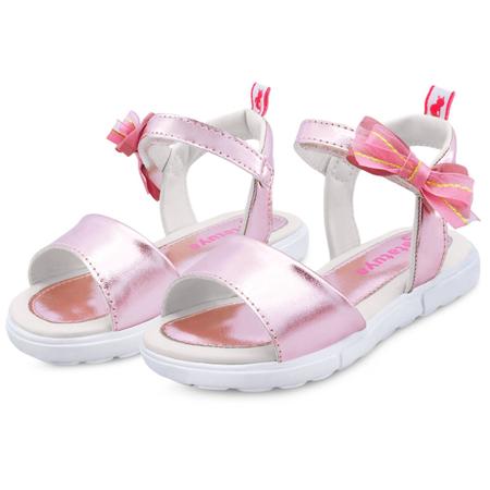 Sandália Menina Infantil Feminina Rosa Metalizada Laço Gatatuya Imagem de Sandália Menina Infantil Feminina Rosa Metalizada Laço Gatatuya