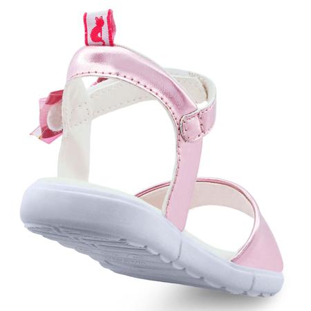 Sandália Menina Infantil Feminina Rosa Metalizada Laço Gatatuya Imagem de Sandália Menina Infantil Feminina Rosa Metalizada Laço Gatatuya