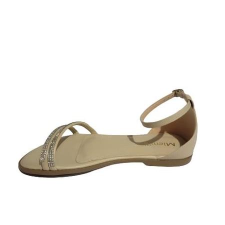 Sandália Miemili Feminina Castor Creme e Preto Ref:12010 Imagem de Sandália Miemili Feminina Castor Creme e Preto Ref:12010