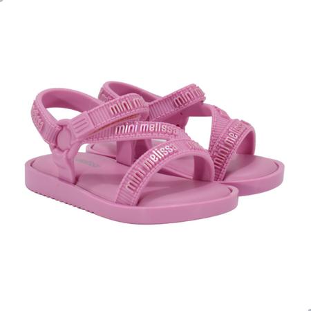Sandalia Mini Melissa Stripes M Lover Bb Rosa Imagem de Sandalia Mini Melissa Stripes M Lover Bb Rosa