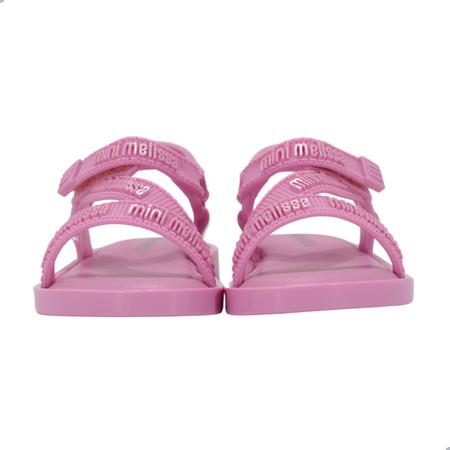 Sandalia Mini Melissa Stripes M Lover Bb Rosa Imagem de Sandalia Mini Melissa Stripes M Lover Bb Rosa