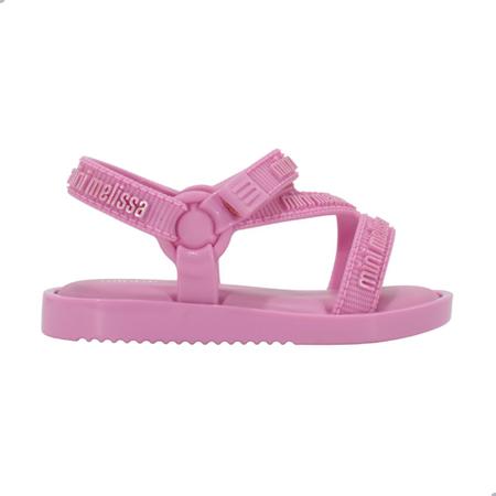 Sandalia Mini Melissa Stripes M Lover Bb Rosa Imagem de Sandalia Mini Melissa Stripes M Lover Bb Rosa