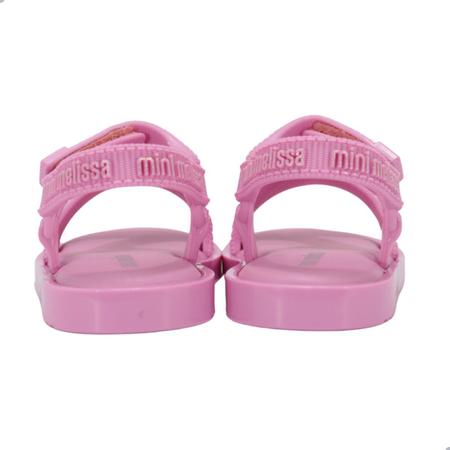 Sandalia Mini Melissa Stripes M Lover Bb Rosa Imagem de Sandalia Mini Melissa Stripes M Lover Bb Rosa