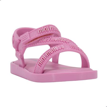 Sandalia Mini Melissa Stripes M Lover Bb Rosa Imagem de Sandalia Mini Melissa Stripes M Lover Bb Rosa