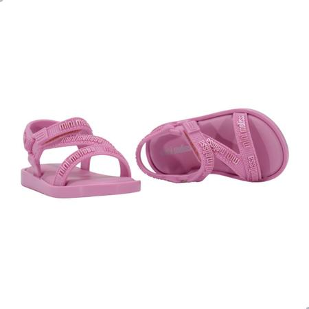 Sandalia Mini Melissa Stripes M Lover Bb Rosa Imagem de Sandalia Mini Melissa Stripes M Lover Bb Rosa