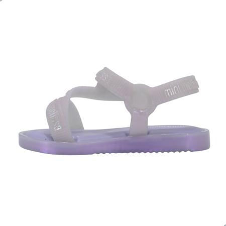 Sandalia Mini Melissa Stripes M Lover Bb Violeta Imagem de Sandalia Mini Melissa Stripes M Lover Bb Violeta