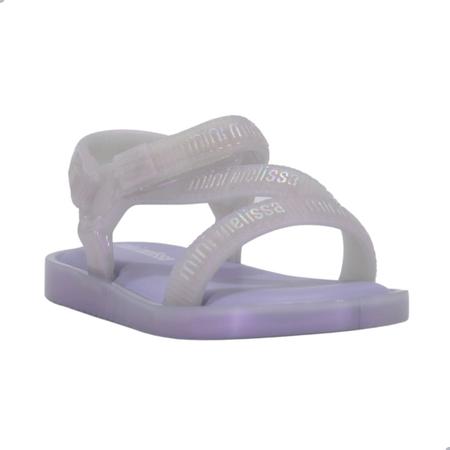 Sandalia Mini Melissa Stripes M Lover Bb Violeta Imagem de Sandalia Mini Melissa Stripes M Lover Bb Violeta