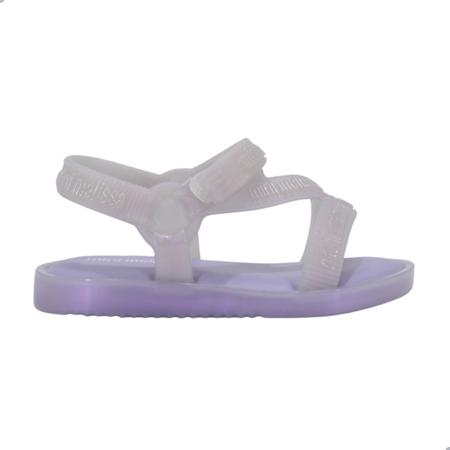 Sandalia Mini Melissa Stripes M Lover Bb Violeta Imagem de Sandalia Mini Melissa Stripes M Lover Bb Violeta