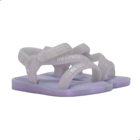 Sandalia Mini Melissa Stripes M Lover Bb Violeta Imagem de Sandalia Mini Melissa Stripes M Lover Bb Violeta