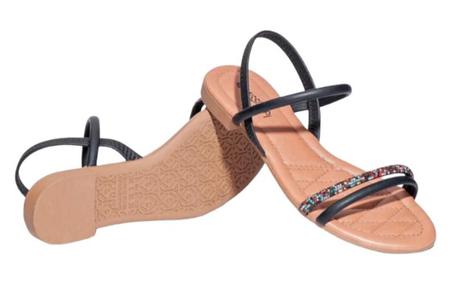 Sandália Mississipi Rasteira Feminina Calce Fácil Leve Macia Imagem de Sandália Mississipi Rasteira Feminina Calce Fácil Leve Macia