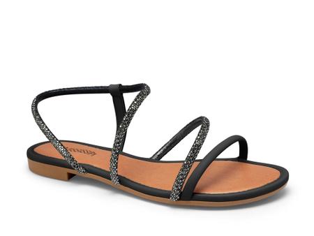 Sand lia Mississipi Rasteira MI441 com Brilhos Rasteirinha