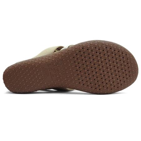 Imagem de Sandalia Modare Rasteira Conforto 7125.233 Bege/Dourado/Camel