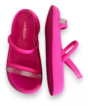 Imagem de Sandália Moleca Com Brilhos Feminino Cor Rosa Pink