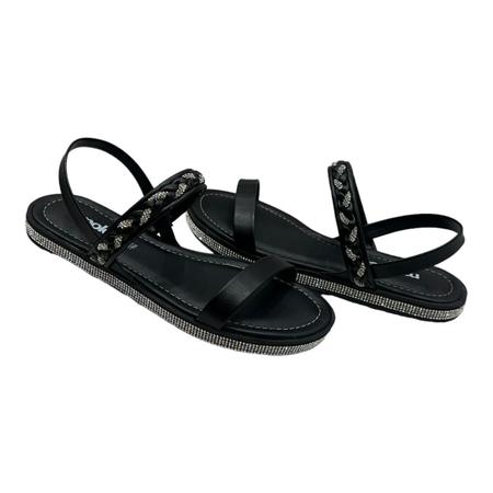 Imagem de Sandalia Moleca Feminina 5413.825 Brilhosa Flat Confortavel Papete Casual