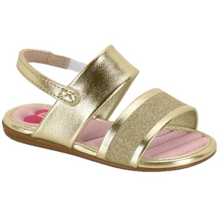 Sandalia molekinha bebe 2112.677 menina infantil dourado el stico
