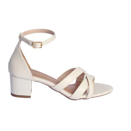 Sand lia Off White Salto Grosso MAHASA Sand lia Feminina