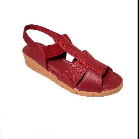 Sandalia Ortop dica Feminina Usaflex Anabela elastico Conforto