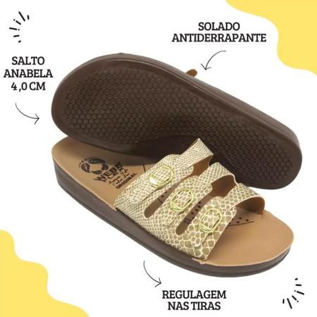 Sandalia Ortopédica Feminina Webe Flex Confort Para Esporão Imagem de Sandalia Ortopédica Feminina Webe Flex Confort Para Esporão