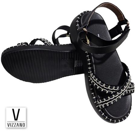 Sandália Papete Anabela Flatform Vizzano Confortavel 6519102 Imagem de Sandália Papete Anabela Flatform Vizzano Confortavel 6519102
