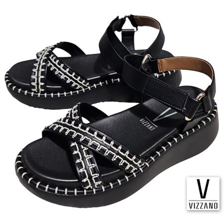 Sandália Papete Anabela Flatform Vizzano Confortavel 6519102 Imagem de Sandália Papete Anabela Flatform Vizzano Confortavel 6519102